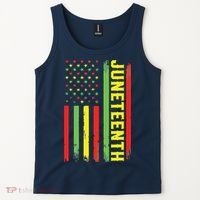 Juneteenth June 19th 1865 Juneteenth Black Freedom Day Flag Tank Top thumb 2