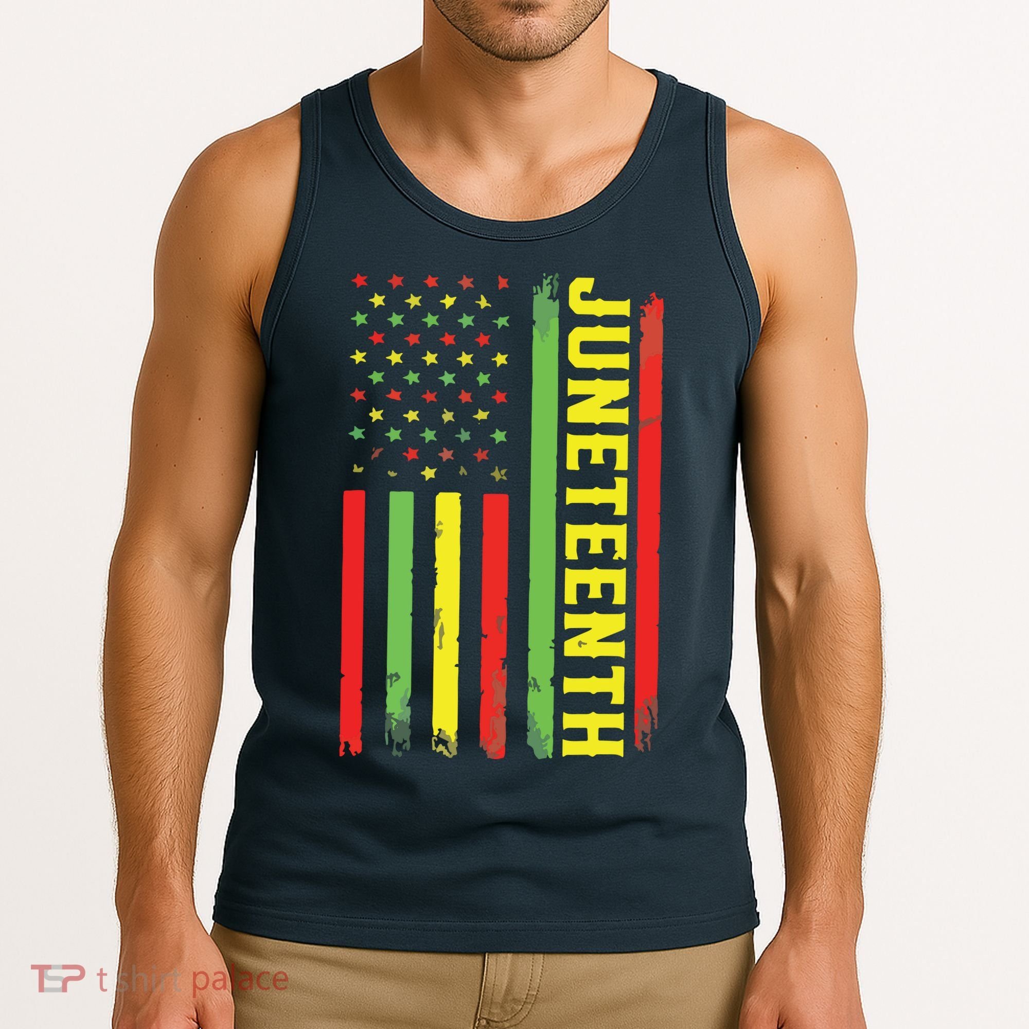 Juneteenth June 19th 1865 Juneteenth Black Freedom Day Flag Tank Top