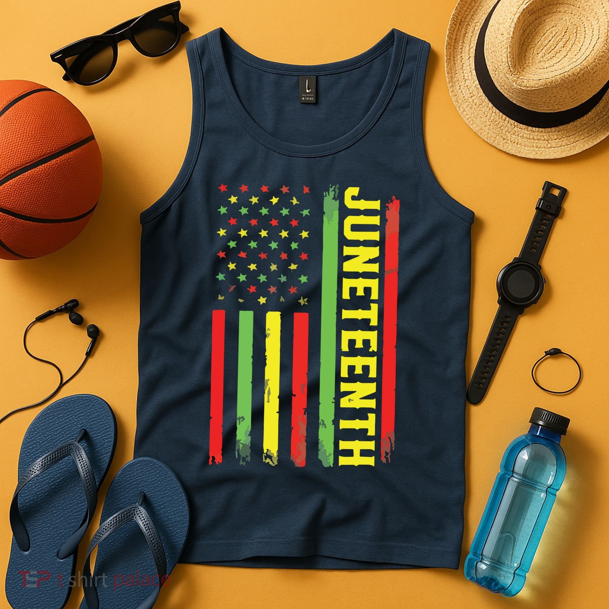 Juneteenth June 19th 1865 Juneteenth Black Freedom Day Flag Tank Top