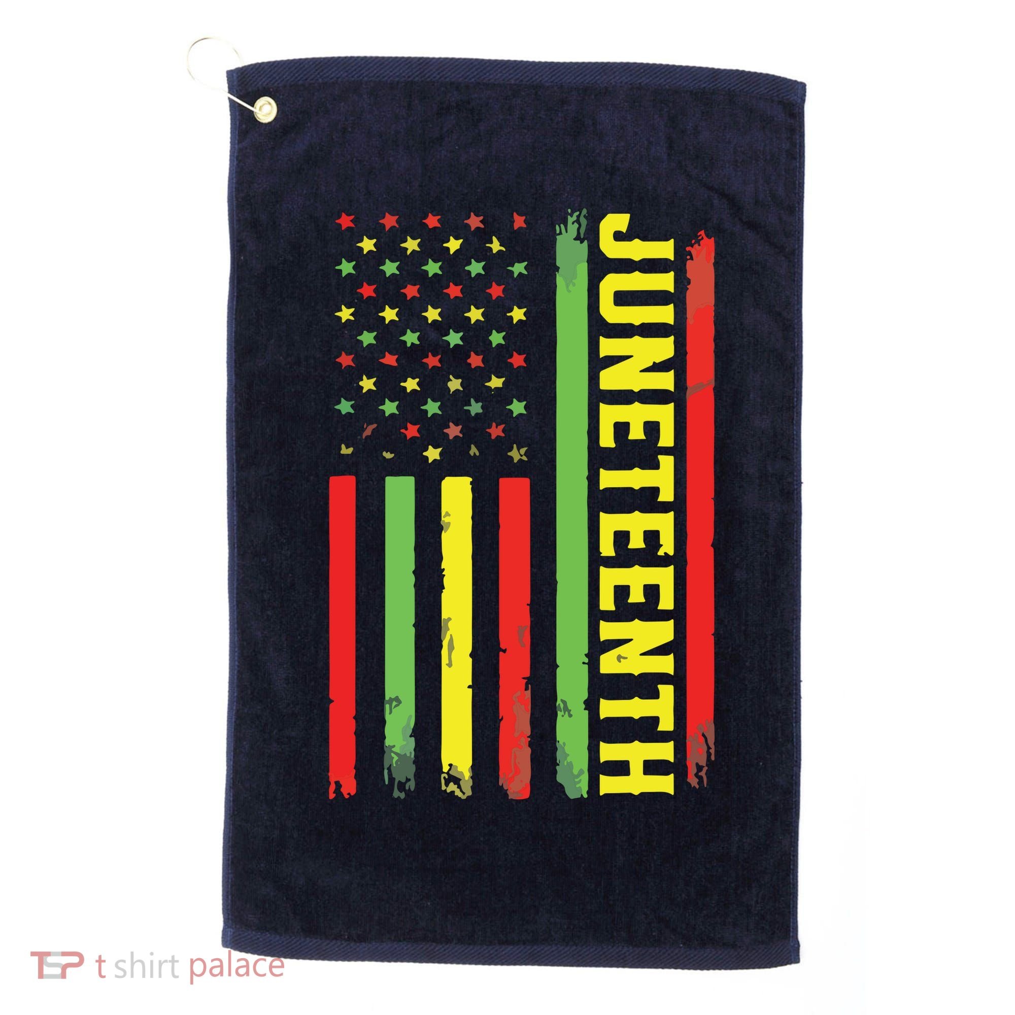 Juneteenth June 19th 1865 Juneteenth Black Freedom Day Flag Golf Towel