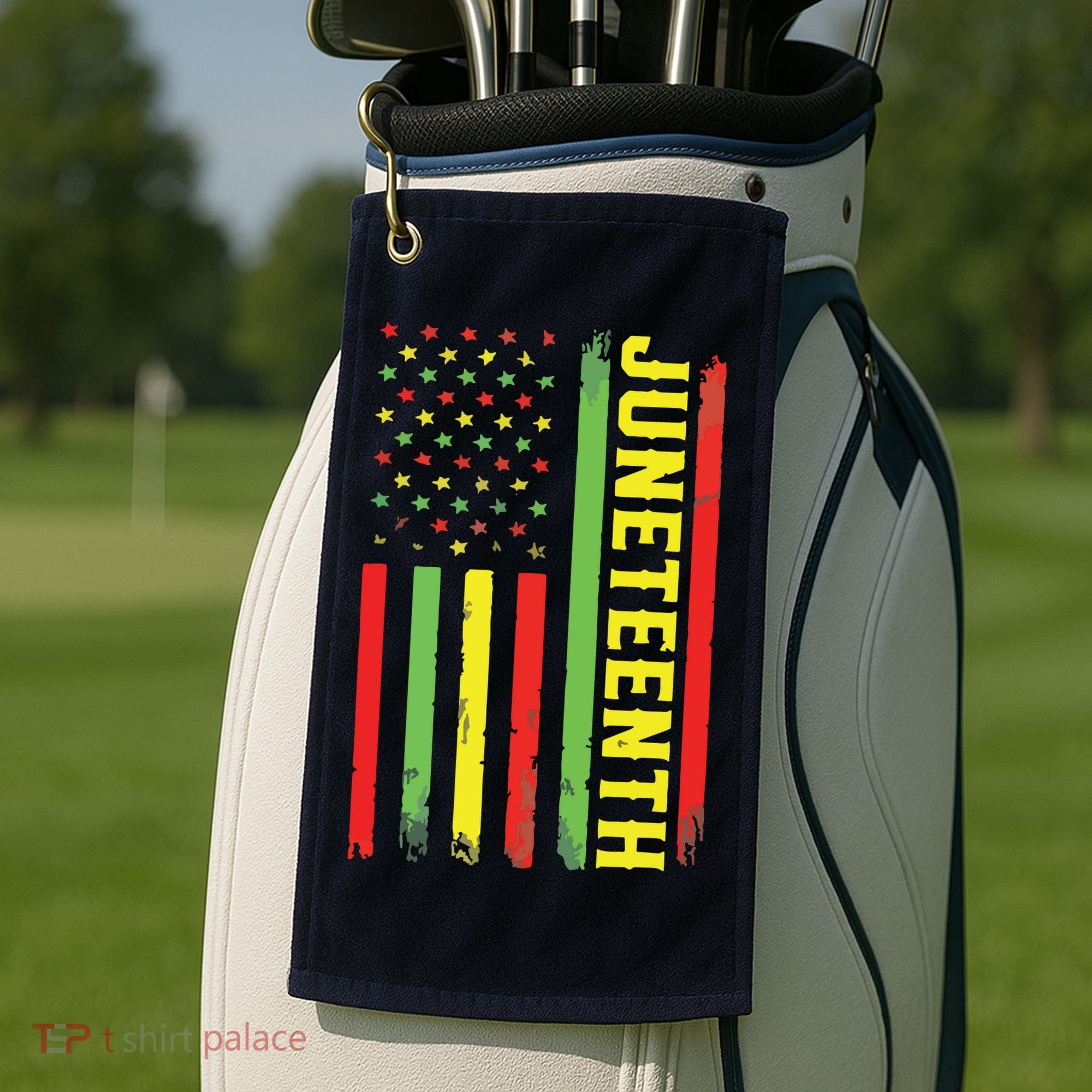 Juneteenth June 19th 1865 Juneteenth Black Freedom Day Flag Golf Towel