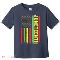 Juneteenth June 19th 1865 Juneteenth Black Freedom Day Flag Toddler T-Shirt thumb 0