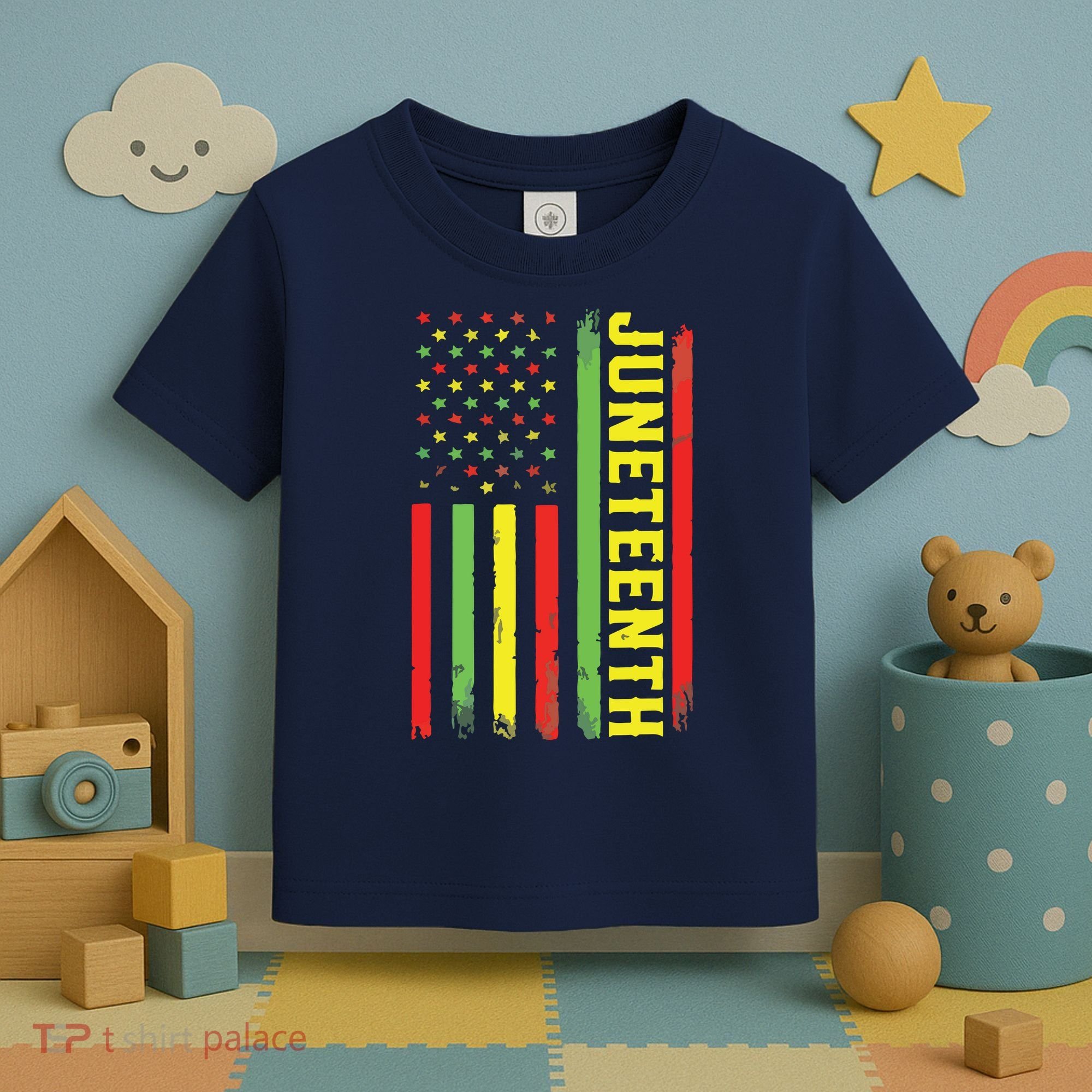 Juneteenth June 19th 1865 Juneteenth Black Freedom Day Flag Toddler T-Shirt