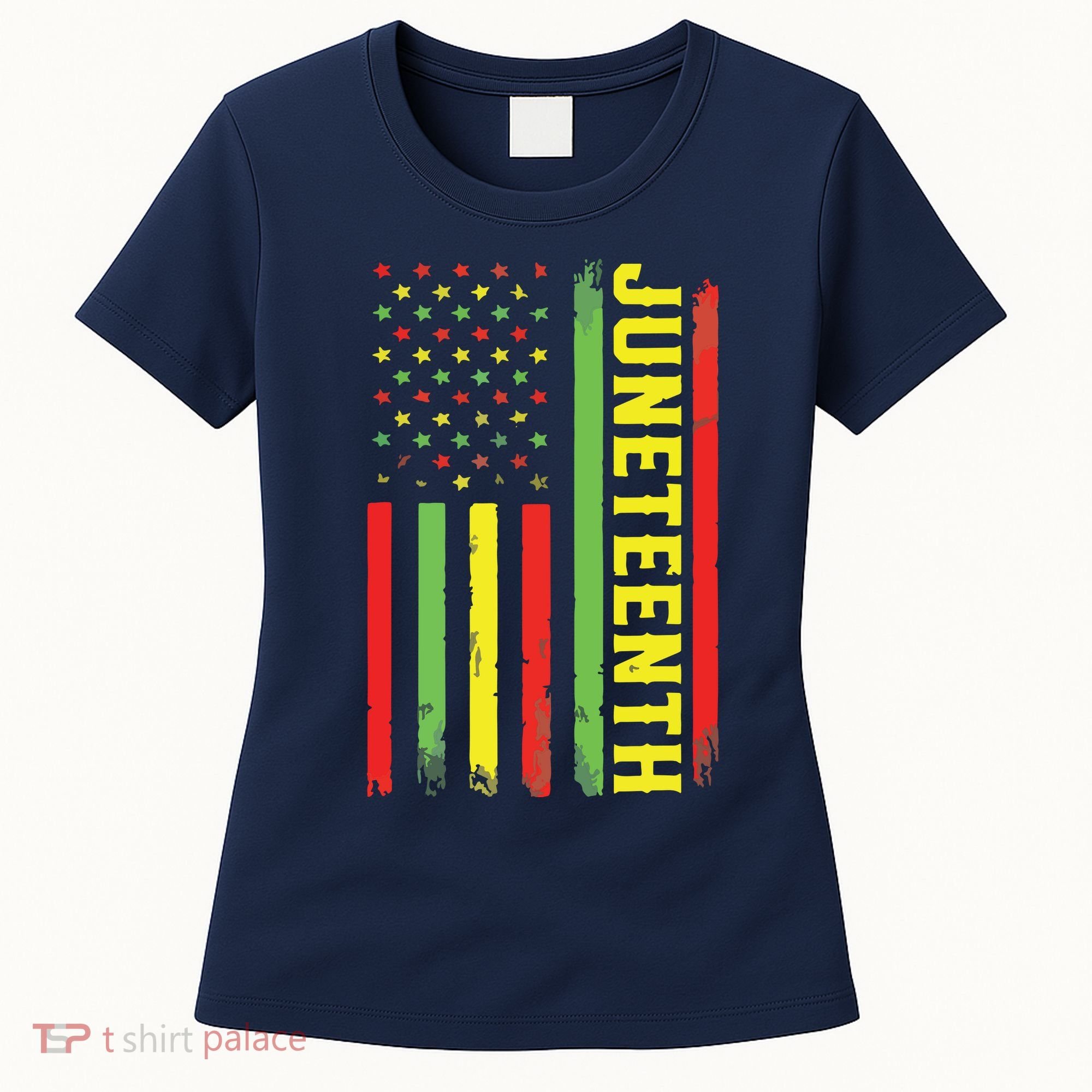 Juneteenth June 19th 1865 Juneteenth Black Freedom Day Flag Women's T-Shirt