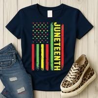 Juneteenth June 19th 1865 Juneteenth Black Freedom Day Flag Women's T-Shirt thumb 3