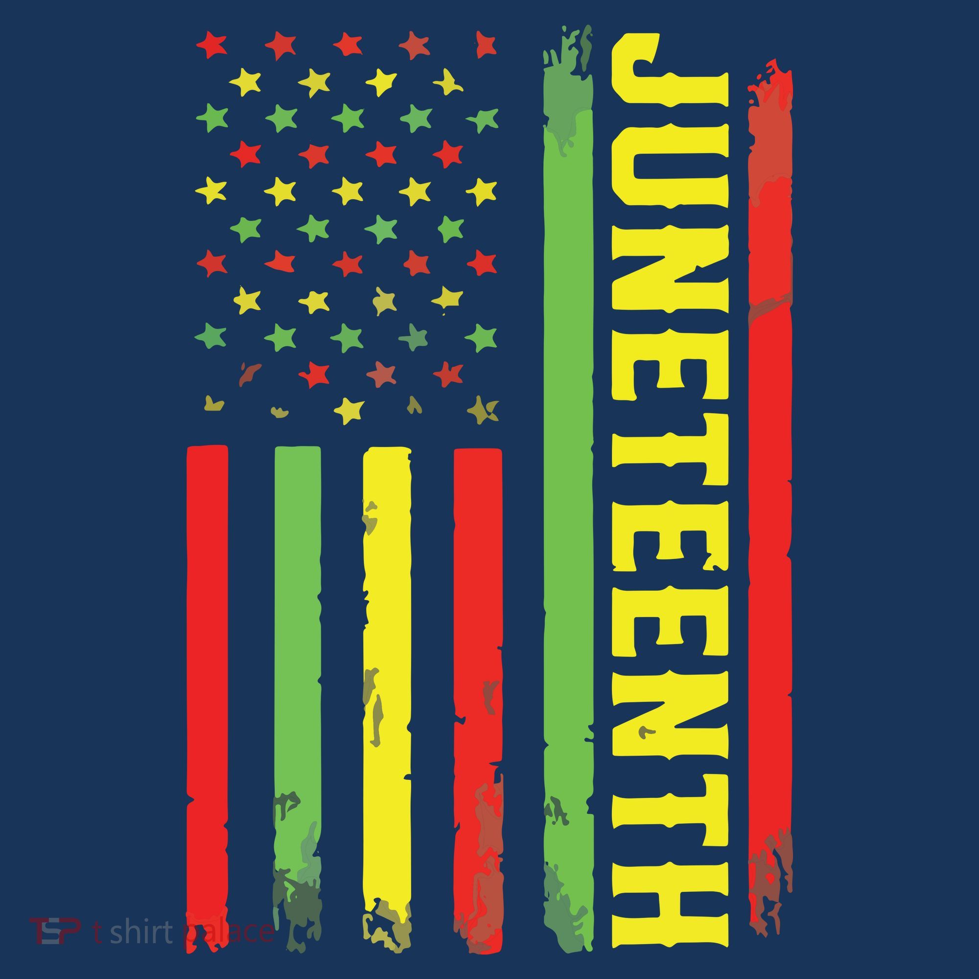 Juneteenth June 19th 1865 Juneteenth Black Freedom Day Flag Women's T-Shirt