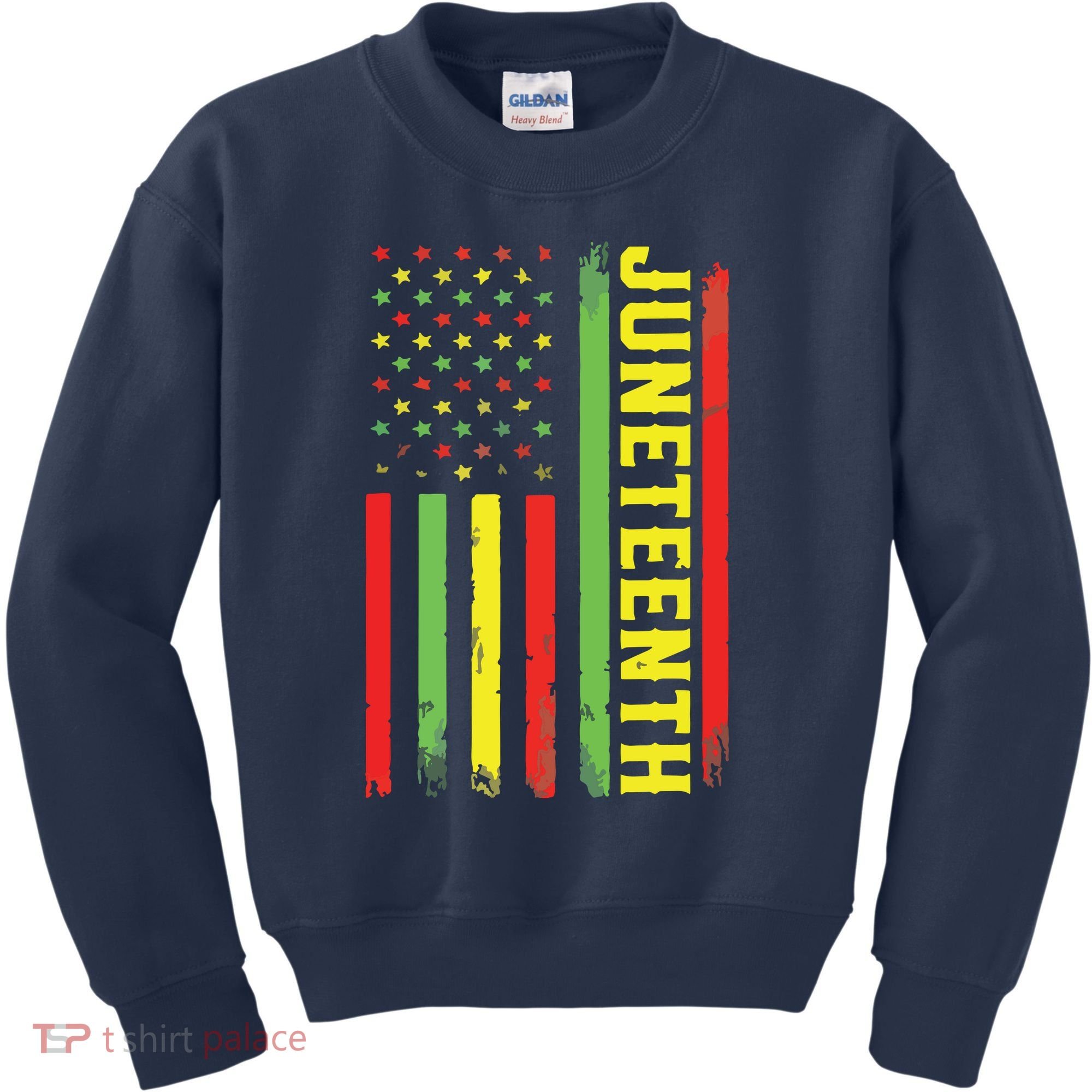 Juneteenth June 19th 1865 Juneteenth Black Freedom Day Flag Kids Sweatshirt
