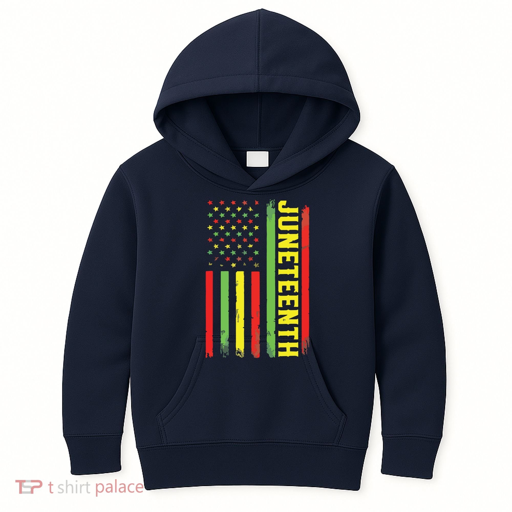 Juneteenth June 19th 1865 Juneteenth Black Freedom Day Flag Kids Hoodie
