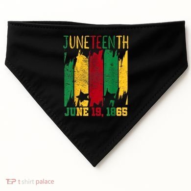 Juneteenth June 19th 1865 Juneteenth Freedom Day USA-Made Doggie Bandana
