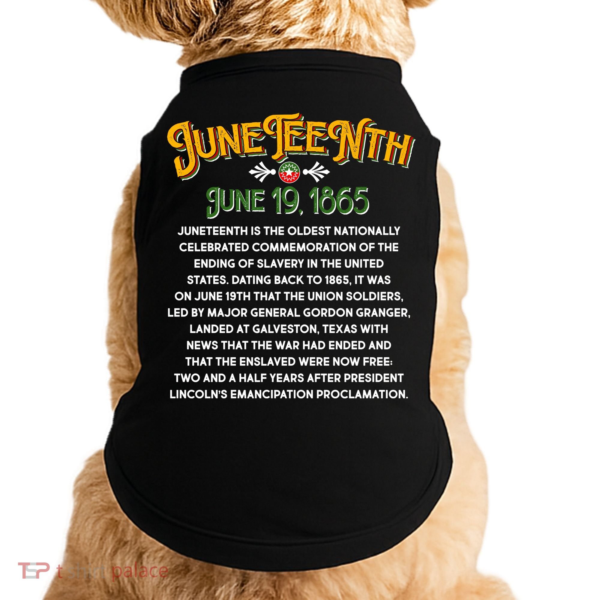Juneteenth June 19 1865 African American History Doggie Tank