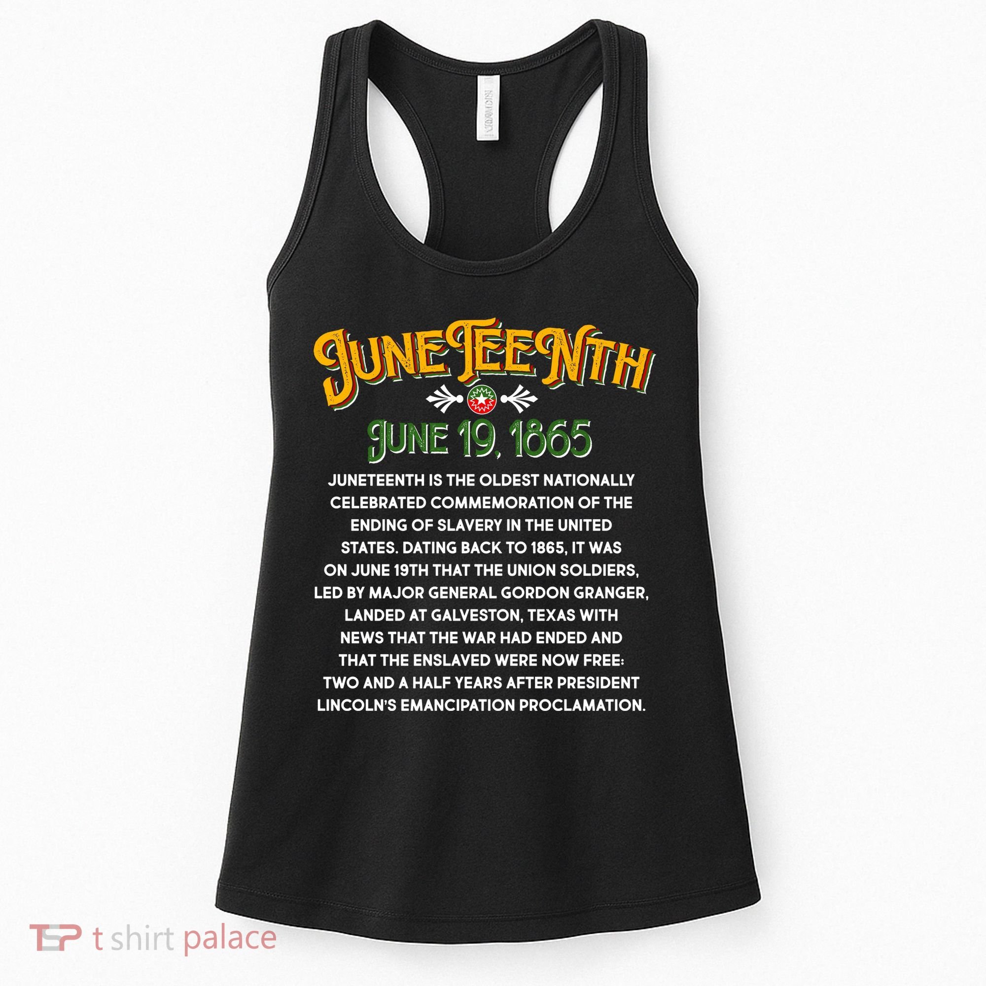 Juneteenth June 19 1865 African American History Women's Tank Top