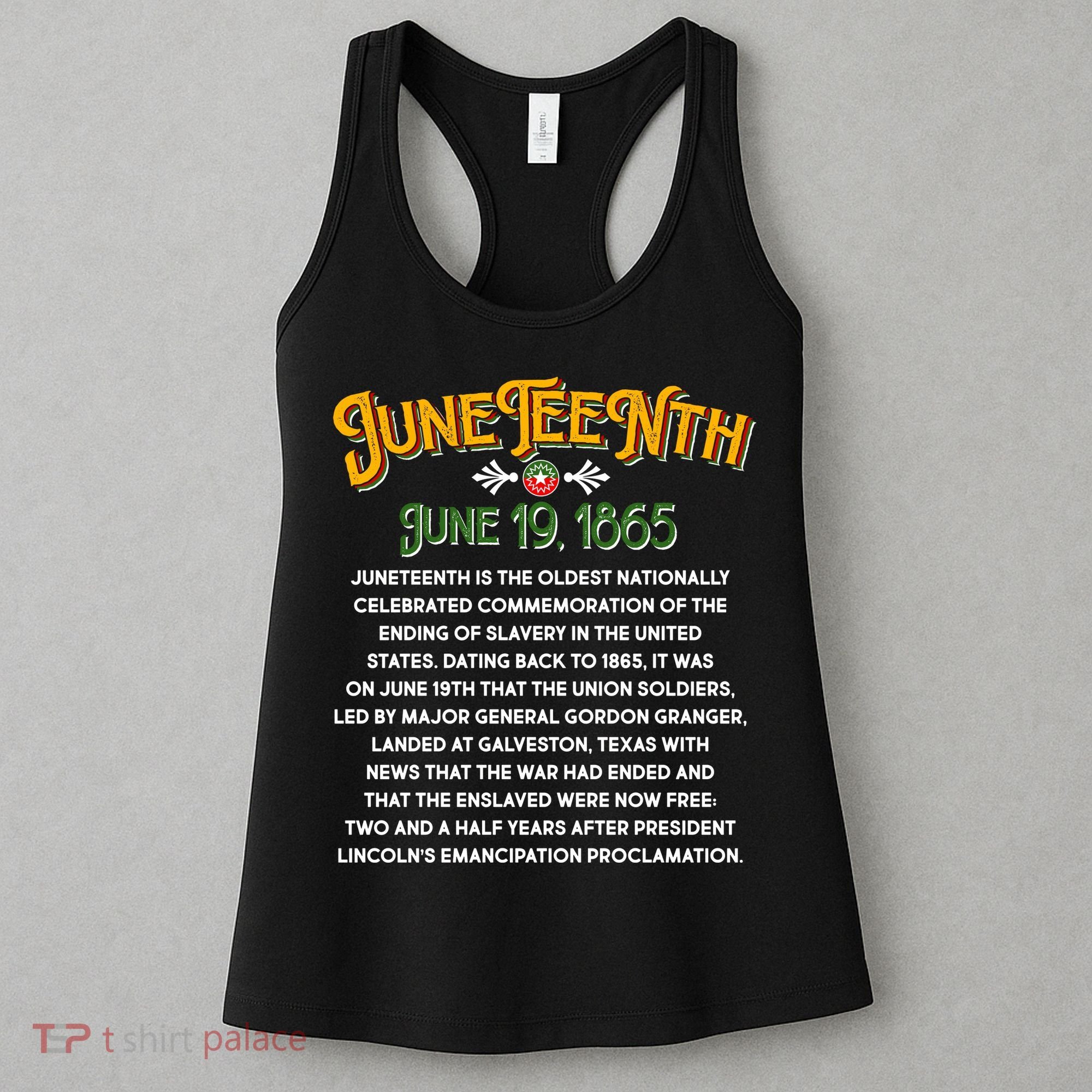 Juneteenth June 19 1865 African American History Women's Tank Top