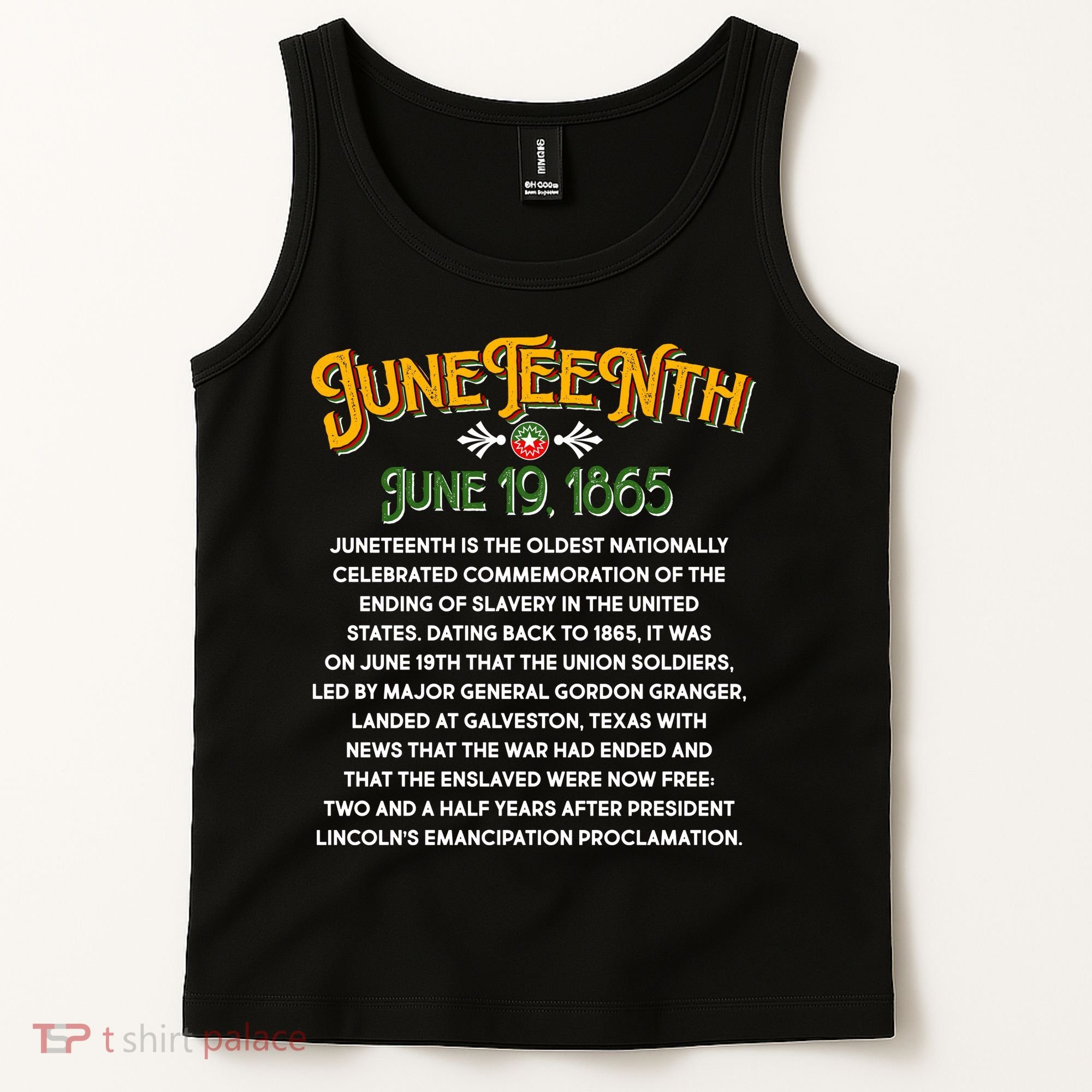 Juneteenth June 19 1865 African American History Tank Top
