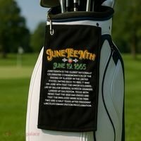 Juneteenth June 19 1865 African American History Golf Towel thumb 2