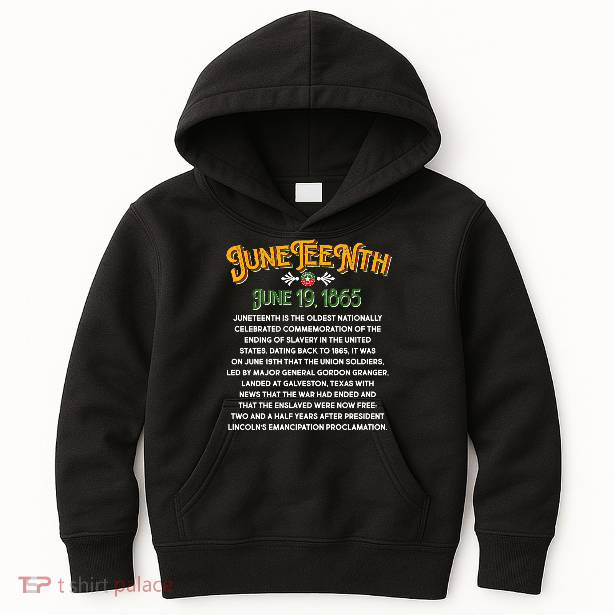 Juneteenth June 19 1865 African American History Kids Hoodie
