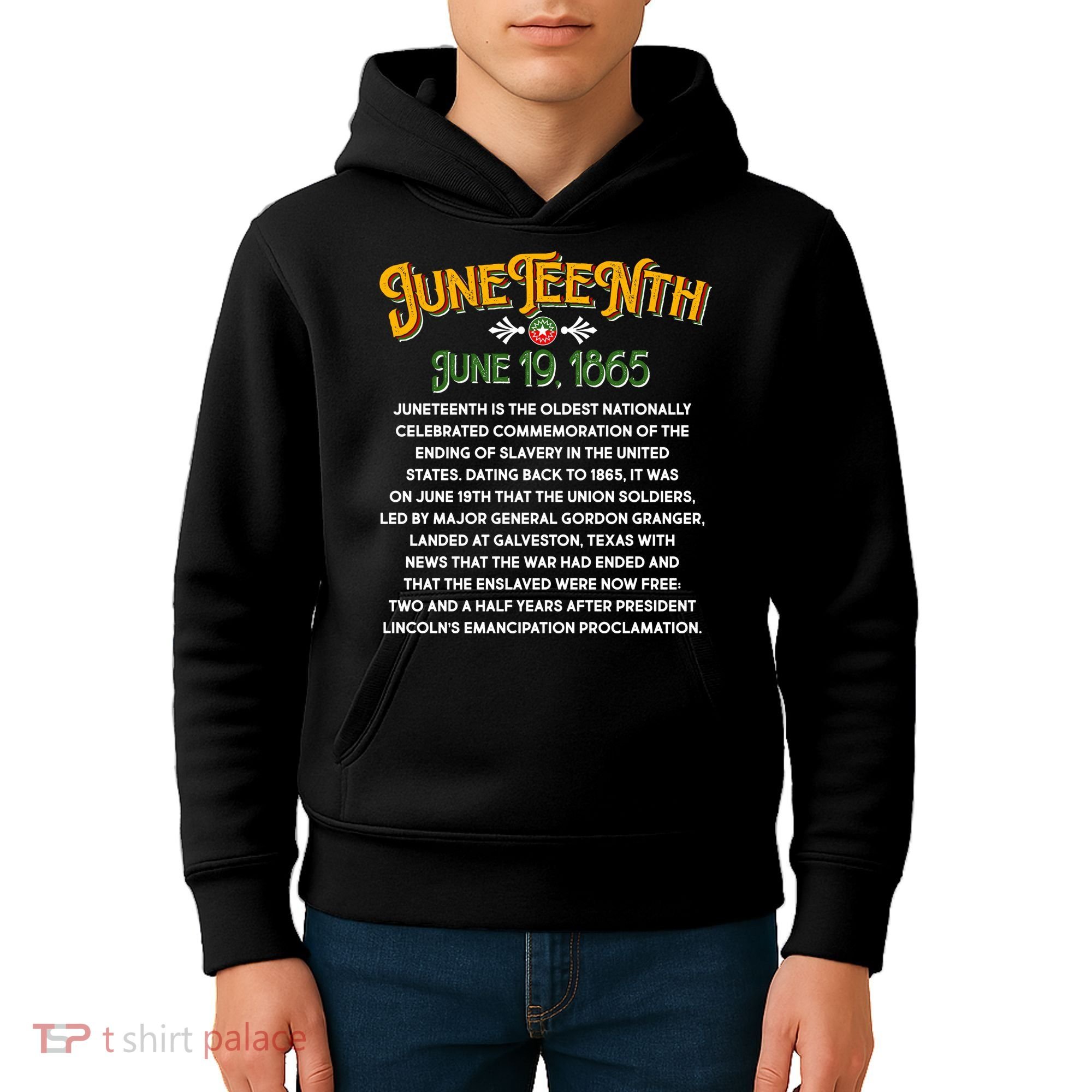 Juneteenth June 19 1865 African American History Kids Hoodie