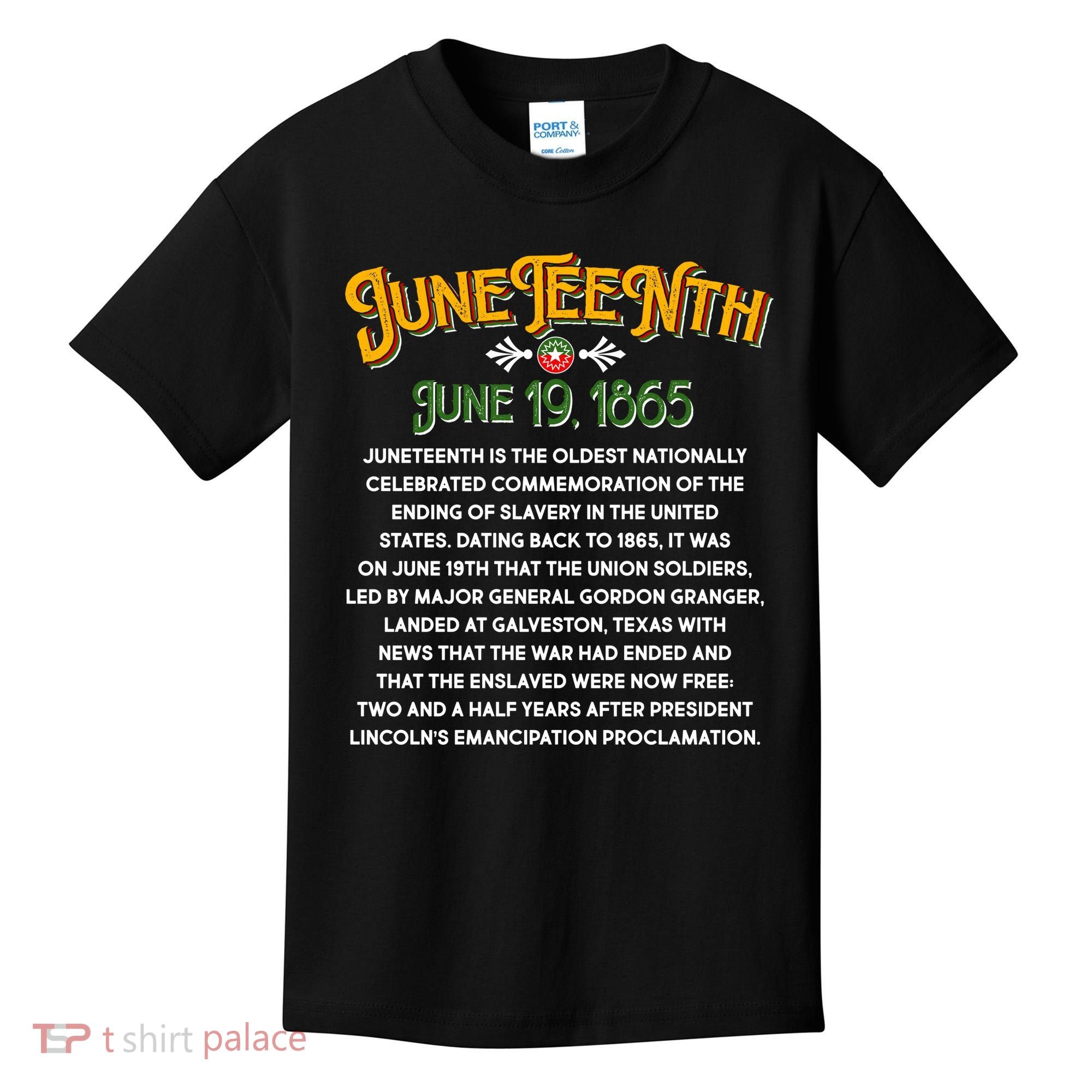 Juneteenth June 19 1865 African American History Kids T-Shirt