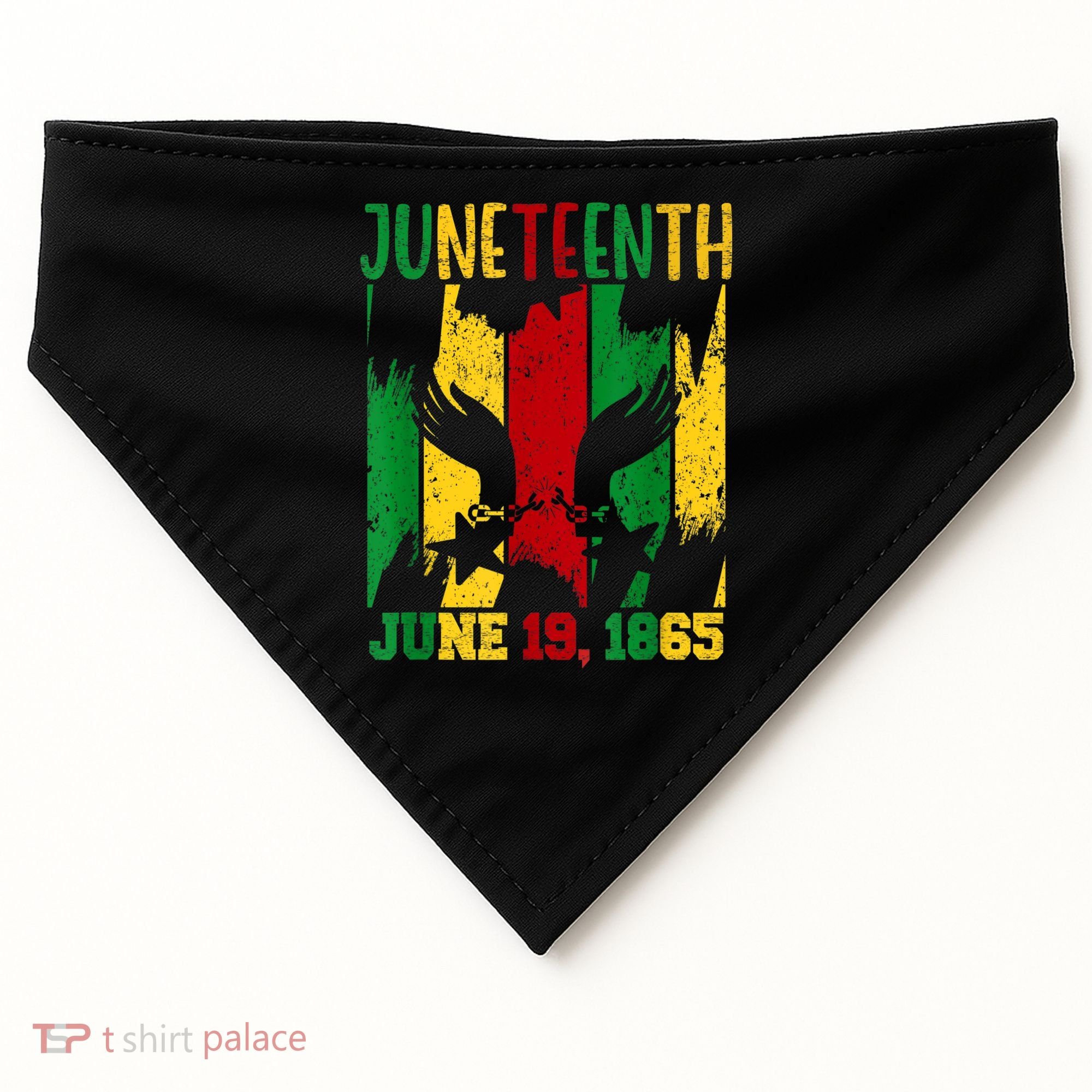 Juneteenth June 19th 1865 Juneteenth Freedom Day USA-Made Doggie Bandana