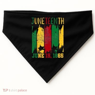 Juneteenth June 19th 1865 Juneteenth Freedom Day USA-Made Doggie Bandana