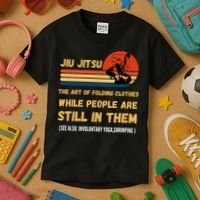 Jiu Jitsu Art Of Folding Clothes BJJ MMA Jujitsu Kids T-Shirt thumb 3