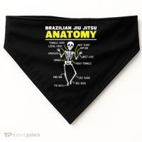 Jiu Jitsu Anatomy FunnyTraining Martial Arts USA-Made Doggie Bandana thumb 0