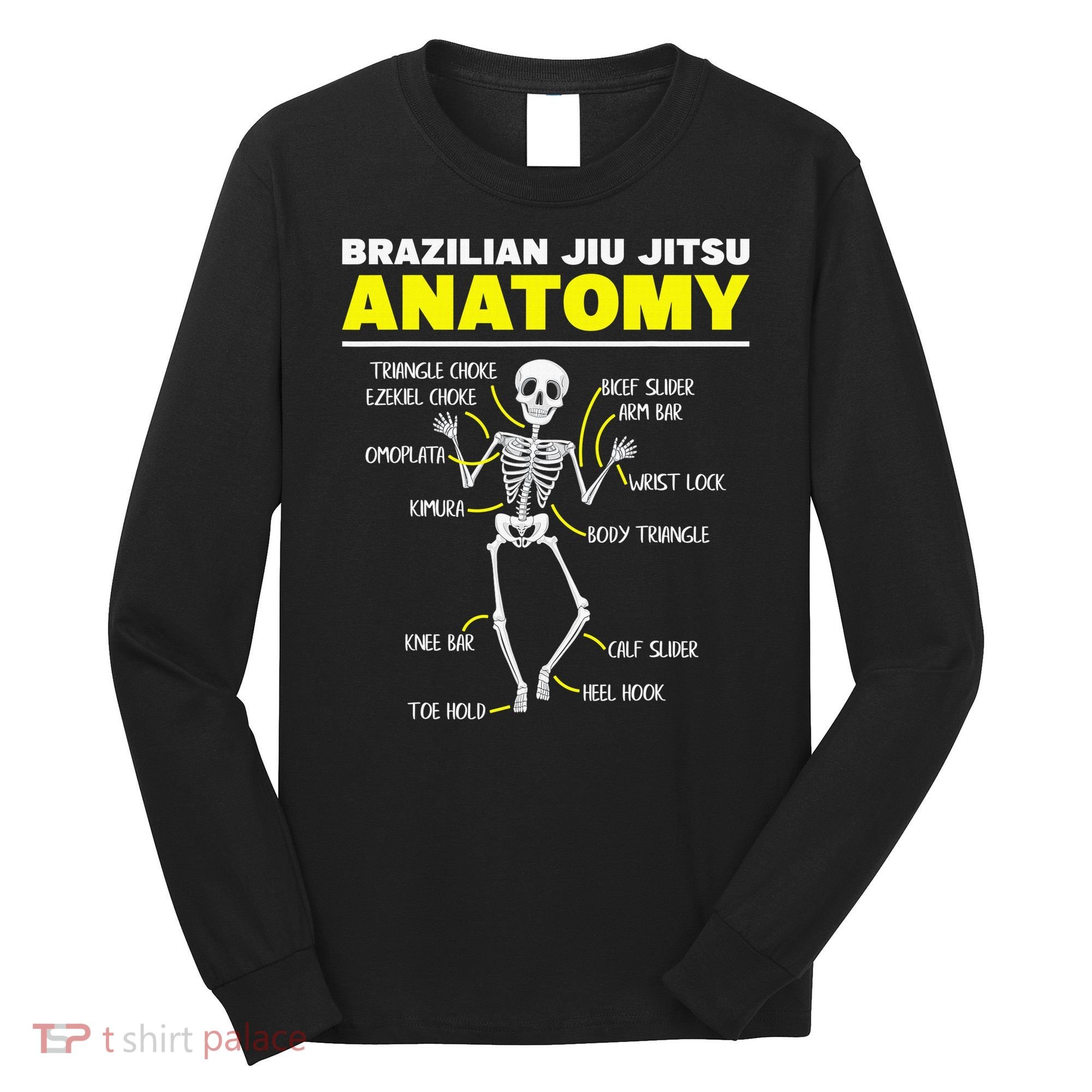 Jiu Jitsu Anatomy FunnyTraining Martial Arts Long Sleeve Shirt