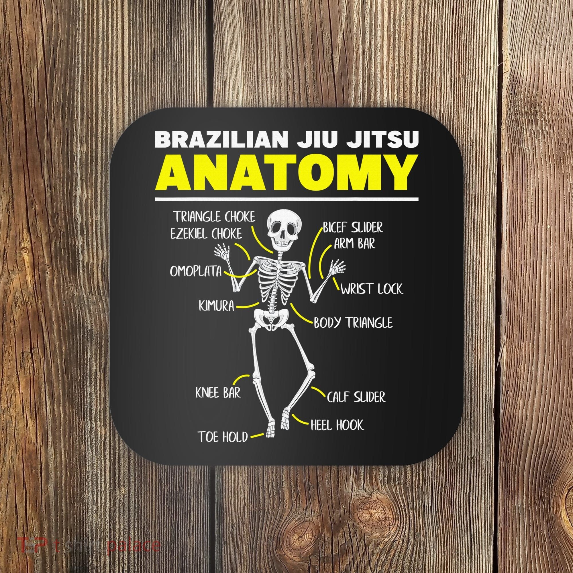 Jiu Jitsu Anatomy FunnyTraining Martial Arts Coaster