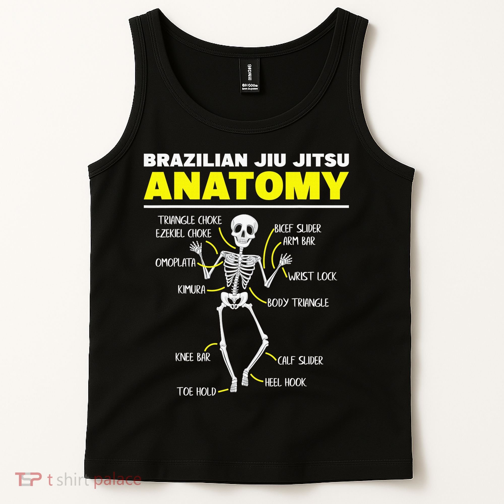Jiu Jitsu Anatomy FunnyTraining Martial Arts Tank Top