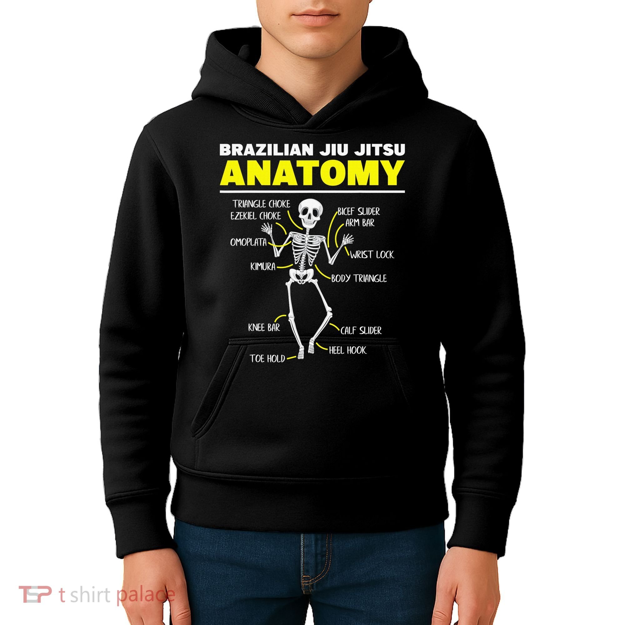 Jiu Jitsu Anatomy FunnyTraining Martial Arts Kids Hoodie