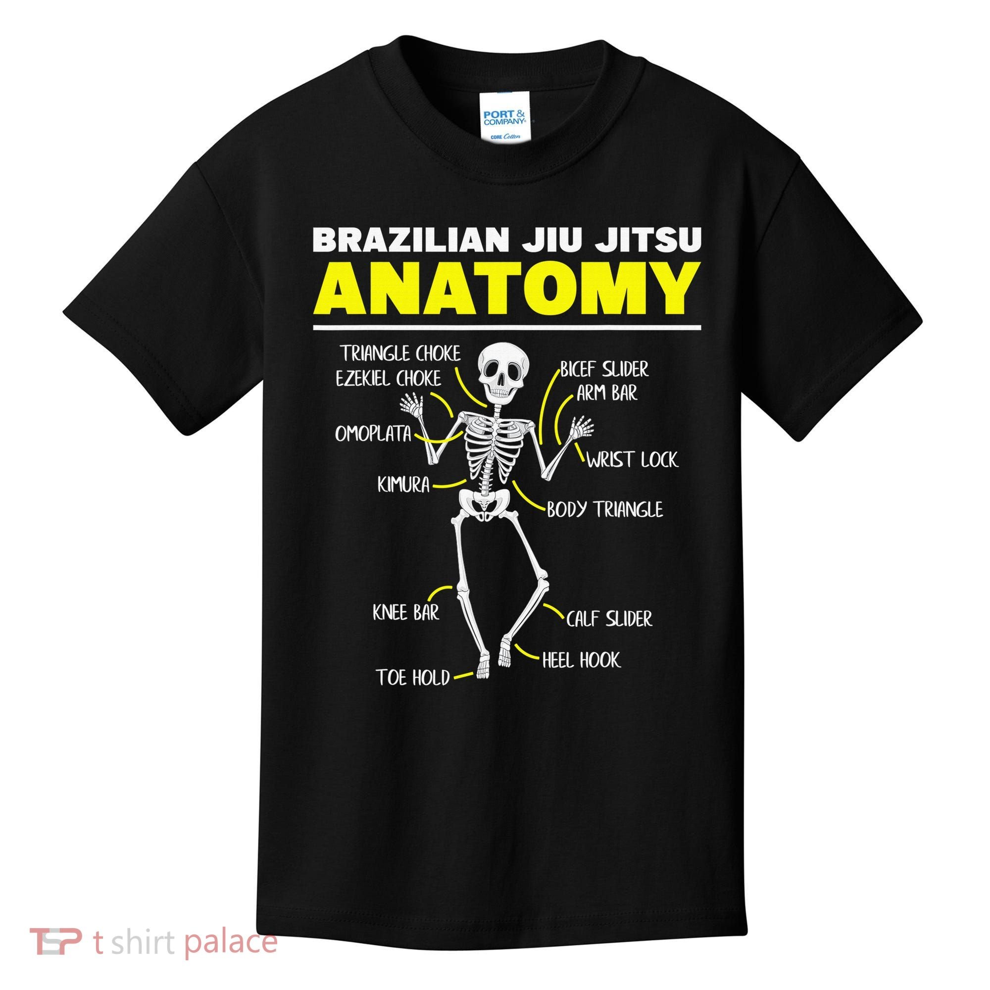Jiu Jitsu Anatomy FunnyTraining Martial Arts Kids T-Shirt