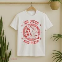 Jiu Jitsu And Pizza Funny Jujitsu BJJ and Mixed Martial Arts T-Shirt thumb 2