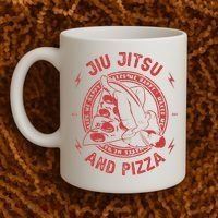 Jiu Jitsu And Pizza Funny Jujitsu BJJ and Mixed Martial Arts Coffee Mug thumb 2
