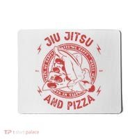 Jiu Jitsu And Pizza Funny Jujitsu BJJ and Mixed Martial Arts Mousepad thumb 0