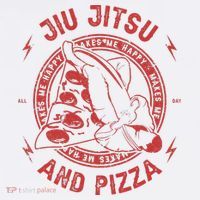 Jiu Jitsu And Pizza Funny Jujitsu BJJ and Mixed Martial Arts Mousepad thumb 1