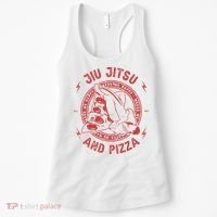 Jiu Jitsu And Pizza Funny Jujitsu BJJ and Mixed Martial Arts Women's Tank Top thumb 0