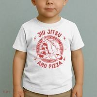 Jiu Jitsu And Pizza Funny Jujitsu BJJ and Mixed Martial Arts Toddler T-Shirt thumb 2