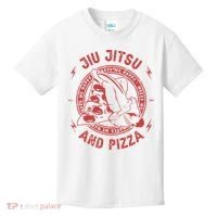 Jiu Jitsu And Pizza Funny Jujitsu BJJ and Mixed Martial Arts Kids T-Shirt thumb 0