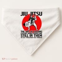 Jiu Jitsu Art of folding clothes while people still in them USA-Made Doggie Bandana thumb 0
