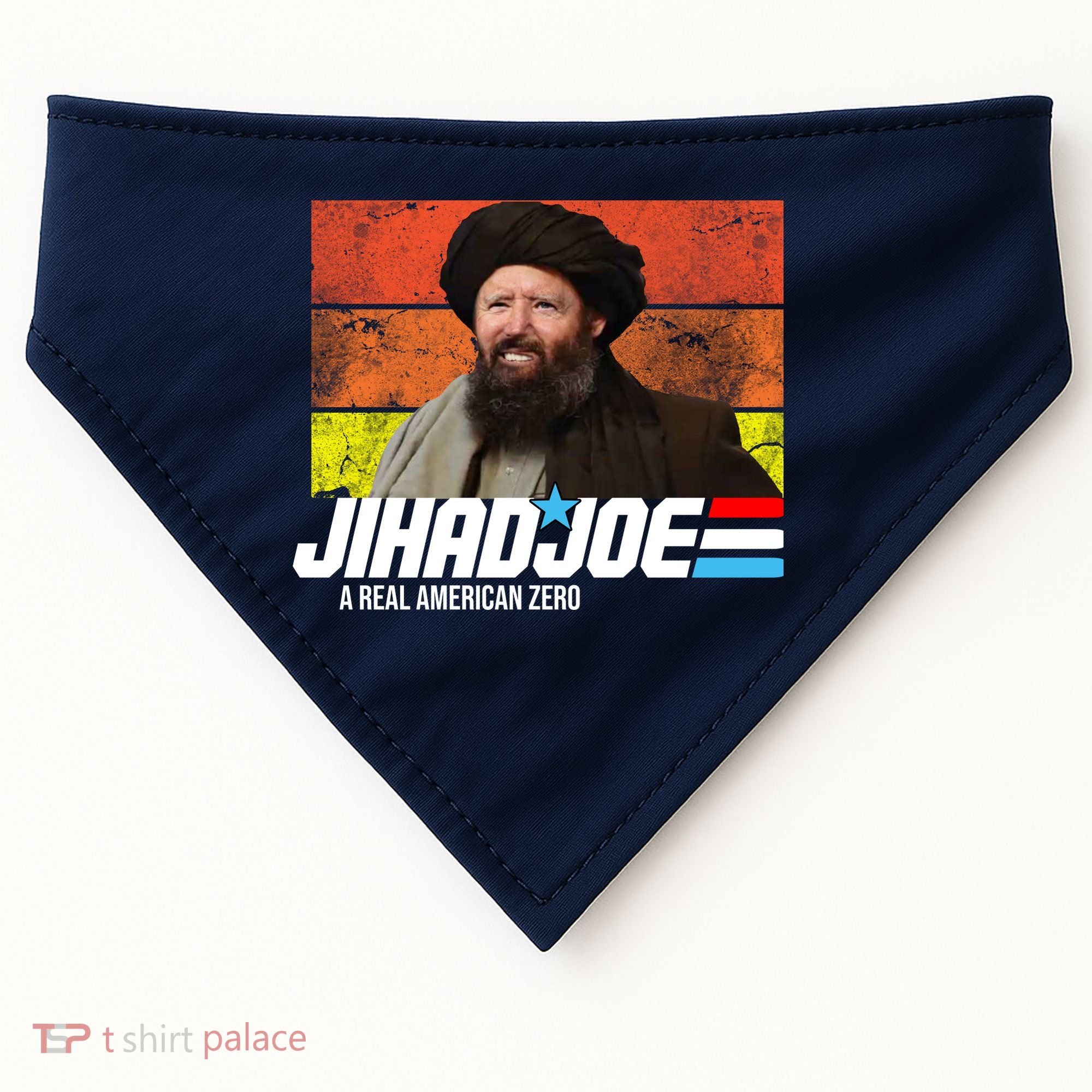 Jhad Joe A Real American Zero Anti Biden Funny USA-Made Doggie Bandana
