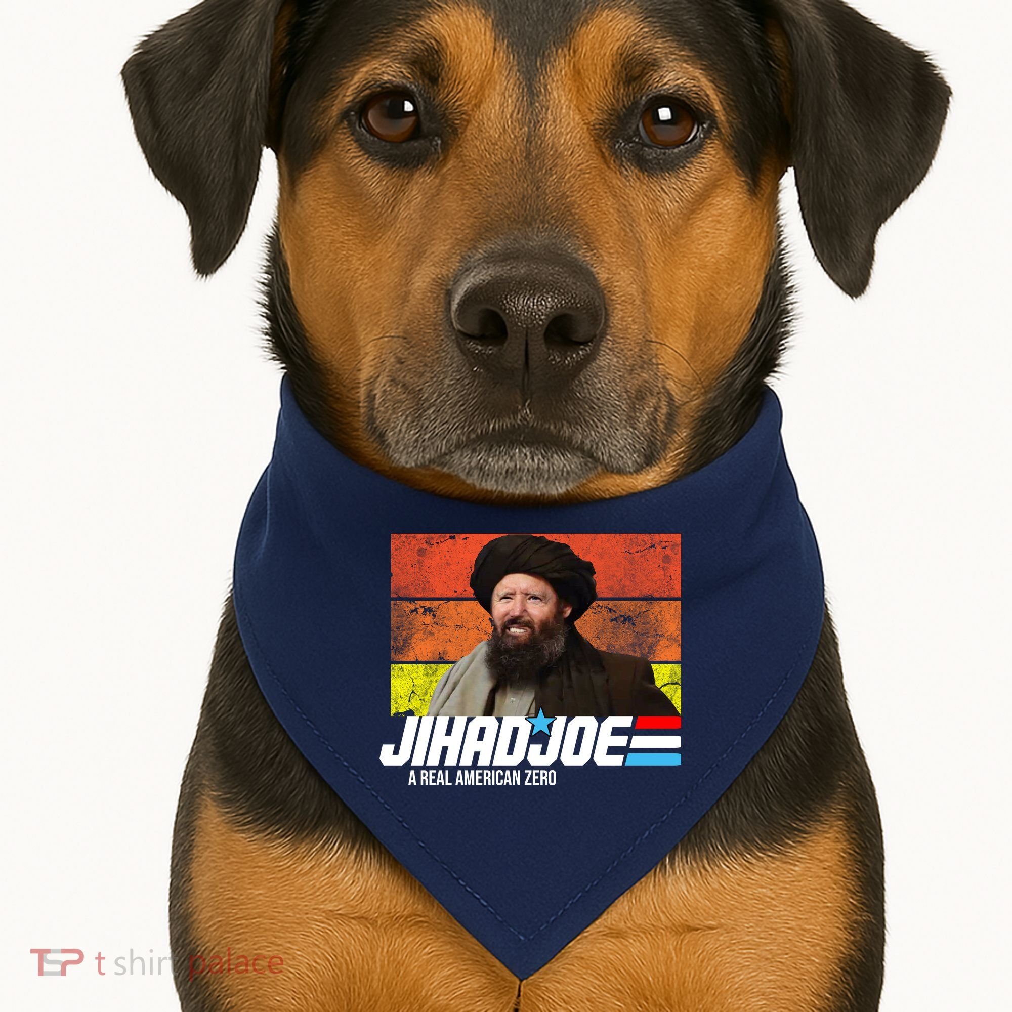 Jhad Joe A Real American Zero Anti Biden Funny USA-Made Doggie Bandana
