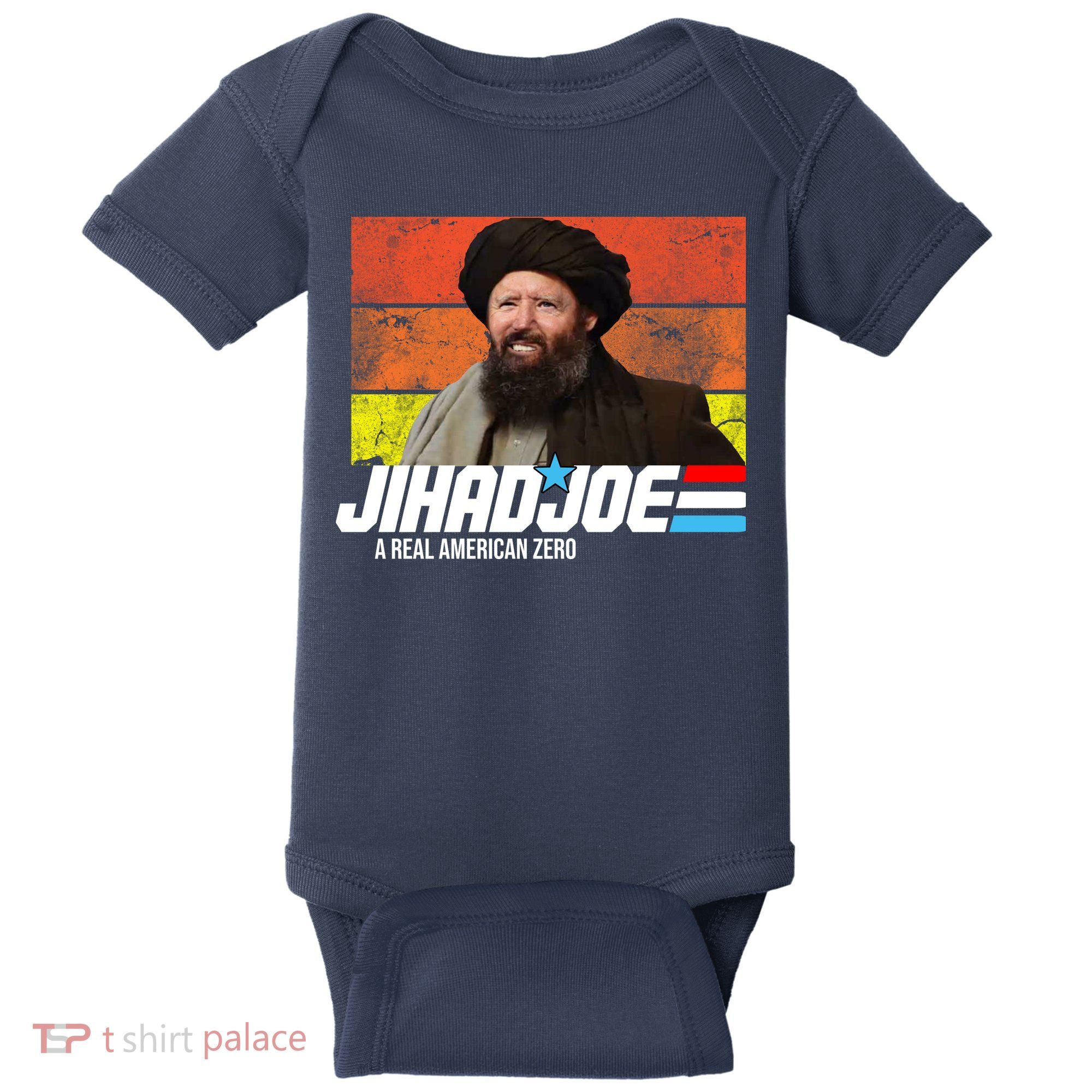 Jhad Joe A Real American Zero Anti Biden Funny Baby Bodysuit
