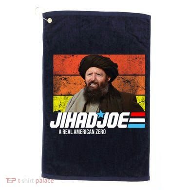 Jhad Joe A Real American Zero Anti Biden Funny Golf Towel