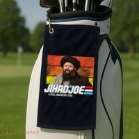 Jhad Joe A Real American Zero Anti Biden Funny Golf Towel thumb 2