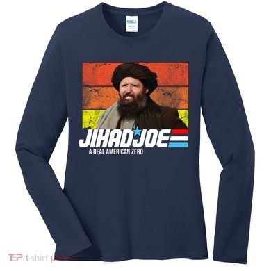 Jhad Joe A Real American Zero Anti Biden Funny Women's Long Sleeve Shirt