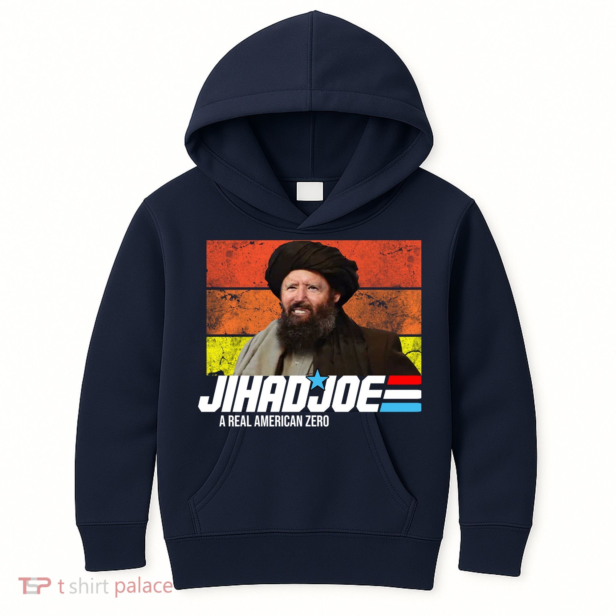 Jhad Joe A Real American Zero Anti Biden Funny Kids Hoodie
