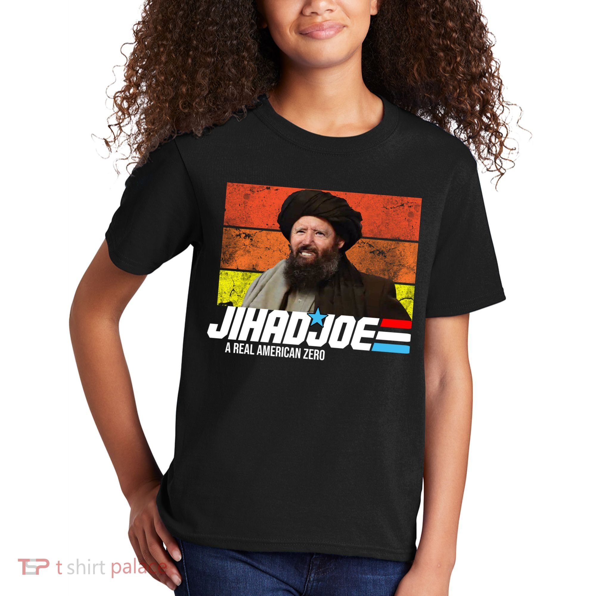 Jhad Joe A Real American Zero Anti Biden Funny Kids T-Shirt