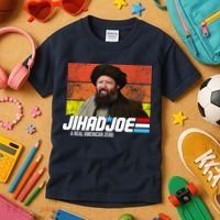 Jhad Joe A Real American Zero Anti Biden Funny Kids T-Shirt thumb 3