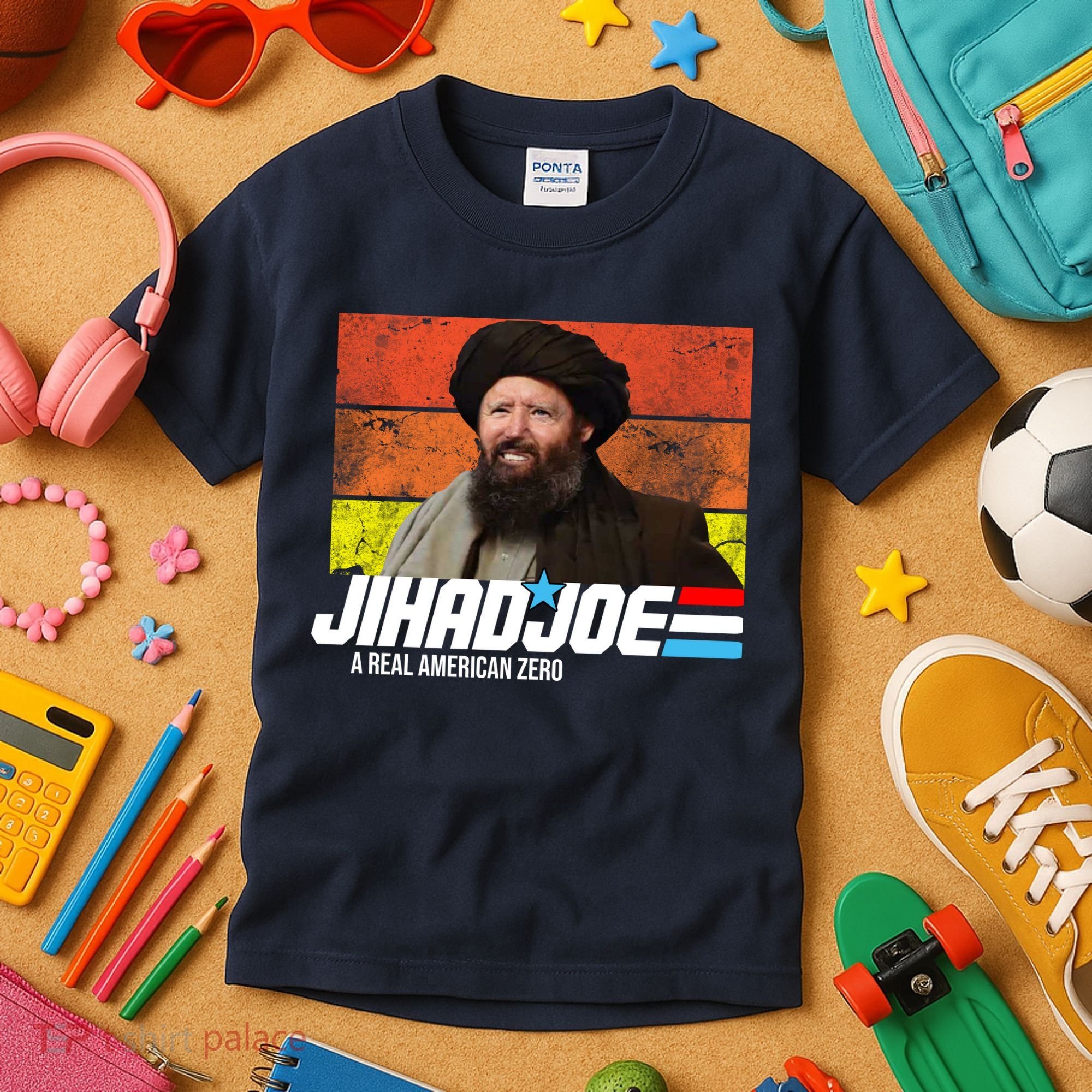 Jhad Joe A Real American Zero Anti Biden Funny Kids T-Shirt