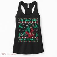 Jiu Jitsu Bjj Ugly Christmas Sweater Mma Funny Xmas Sweater Women's Tank Top thumb 0