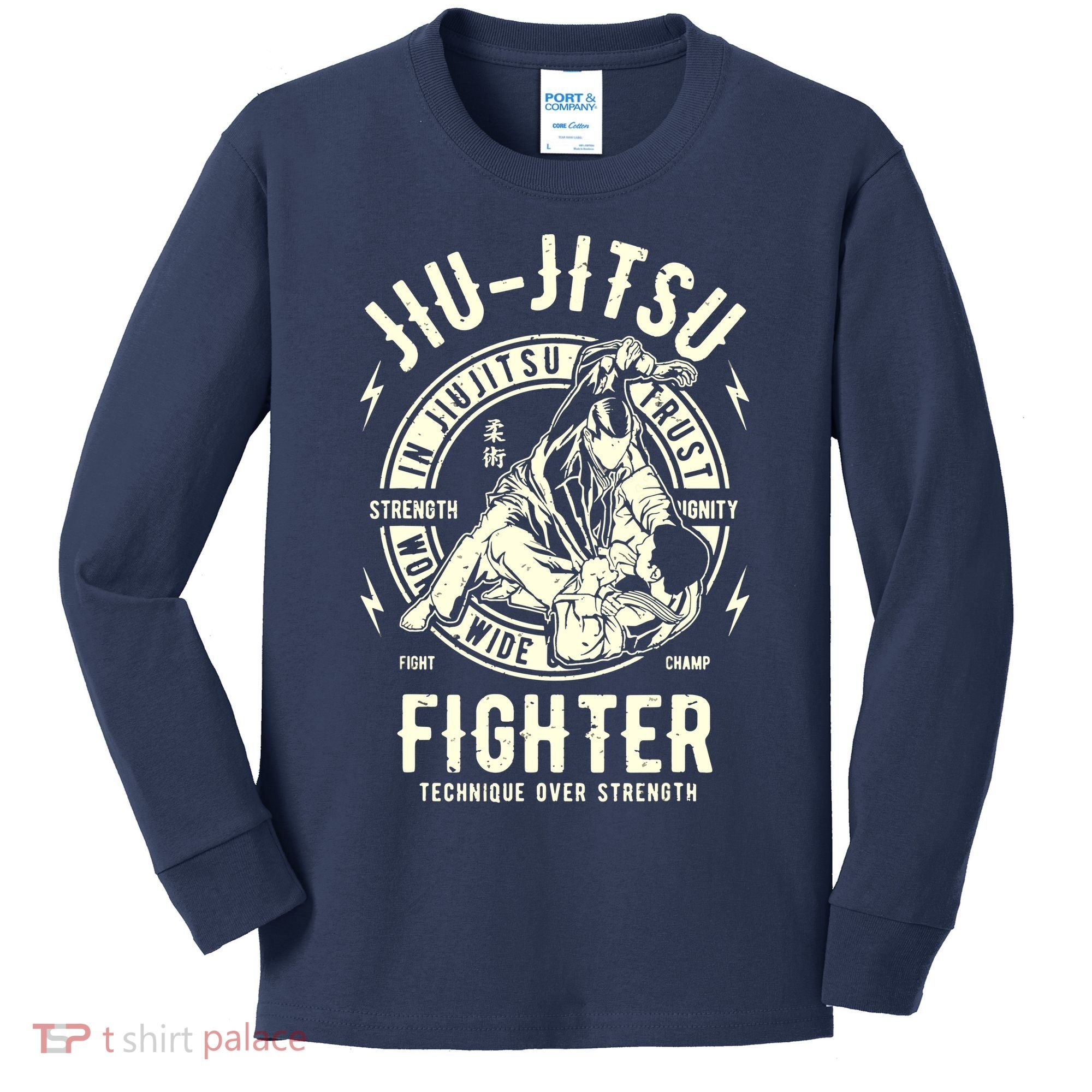 JIU JITSU BJJ Brazilian Jiu Jitsu Kids Long Sleeve Shirt